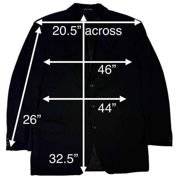 Canali Proposta Italian Wool Blazer Men’s 46R Black Made in Italy - Picture 8 of 8